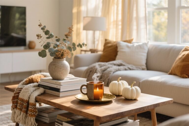 5 Cozy Fall Coffee Table Decor Ideas to Warm up Your Living Room