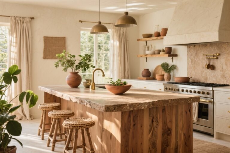10 Earthy Kitchen Island Ideas for a Calm, High-end Look You’ll Love