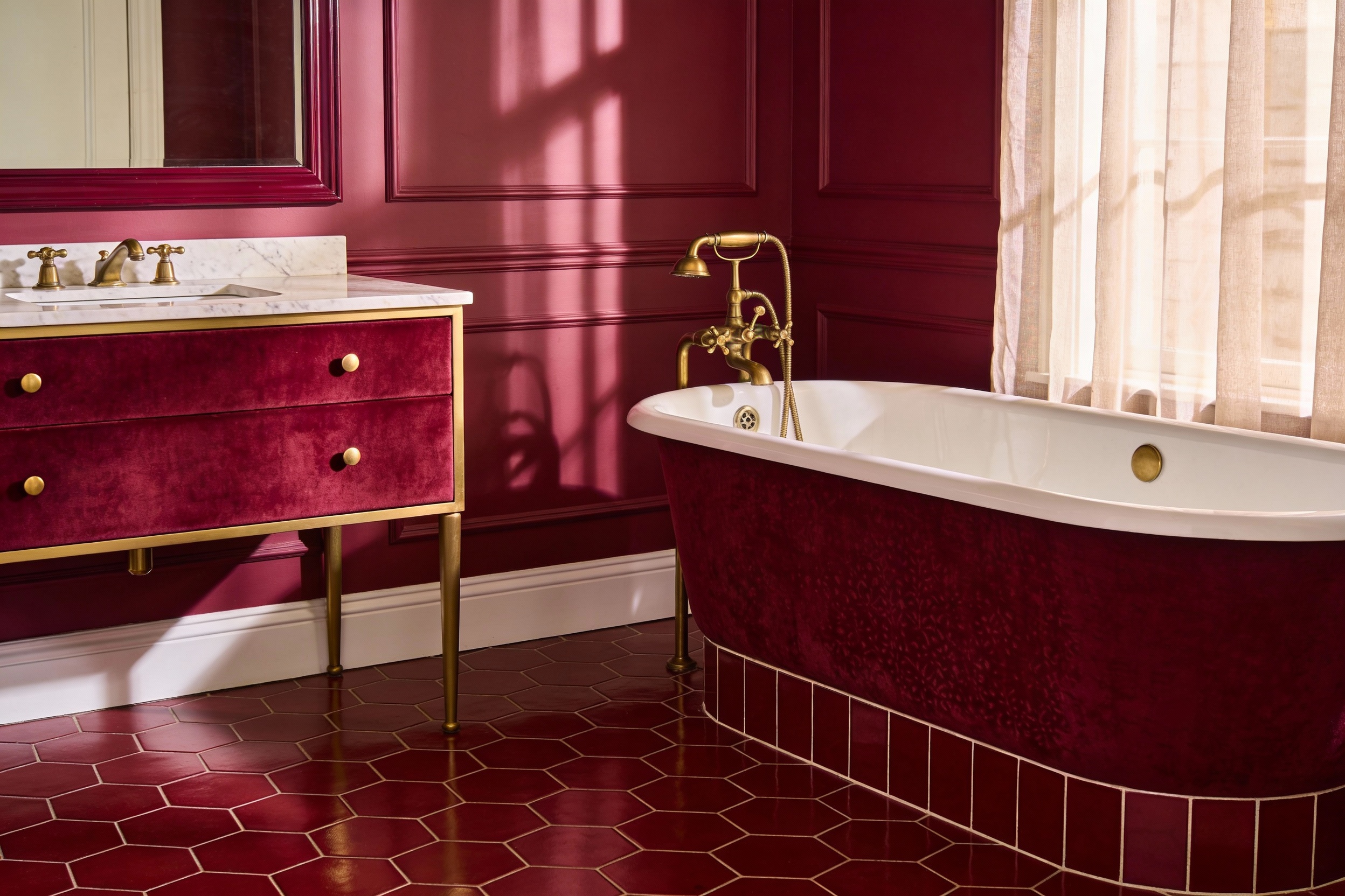 10 Maroon Bathroom Ideas That Make Bold Look Effortless