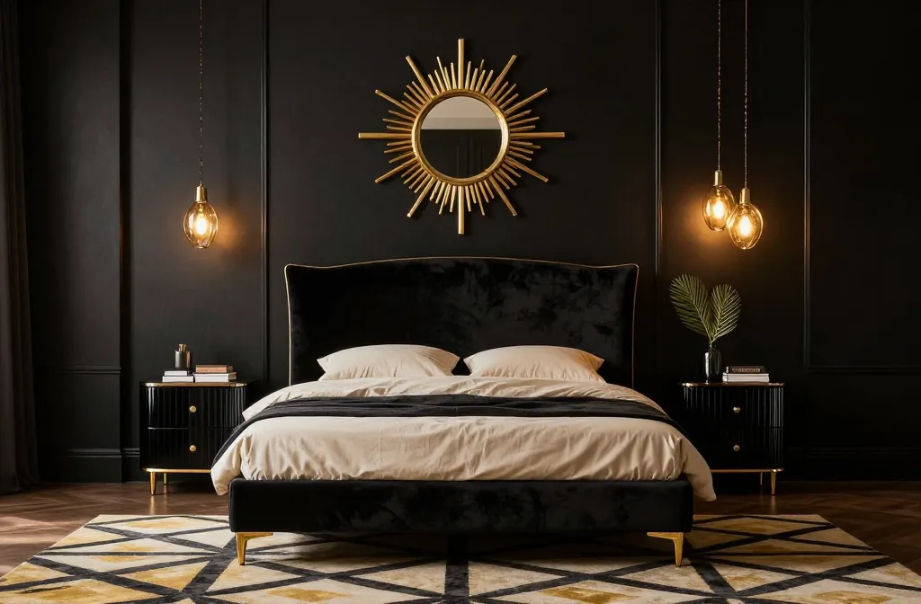10 Black and Gold Bedroom Ideas That Scream Luxe