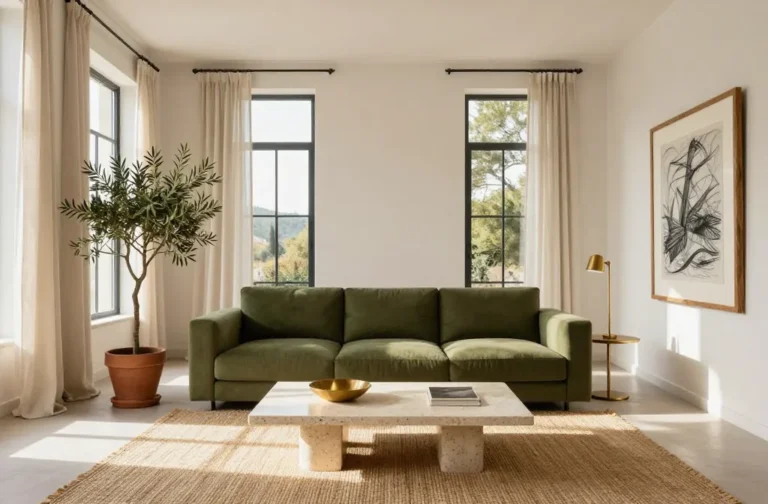 10 Olive Green Sofa Living Room Ideas That Wow