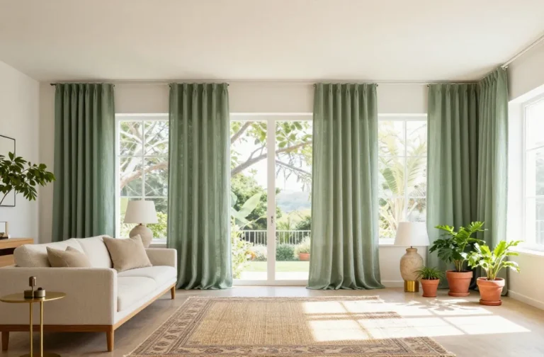 10 Green Curtains Living Room Ideas That Instantly Glow Up