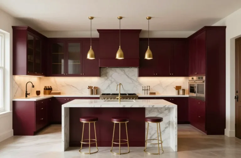 10 Maroon Kitchen Cabinets That Turn Kitchens Into Showstoppers