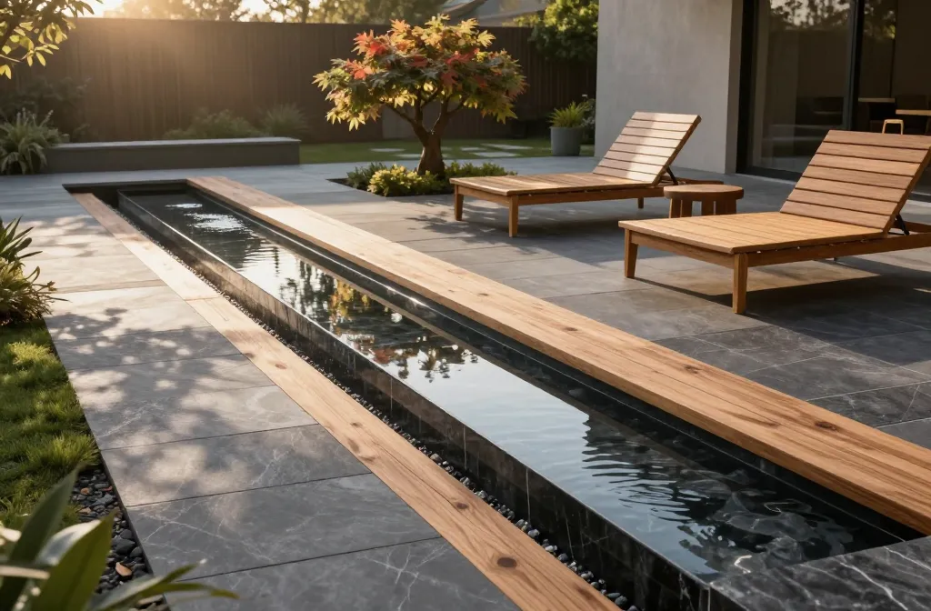 12 Backyard Patio Ideas with Water Features You’Ll Love