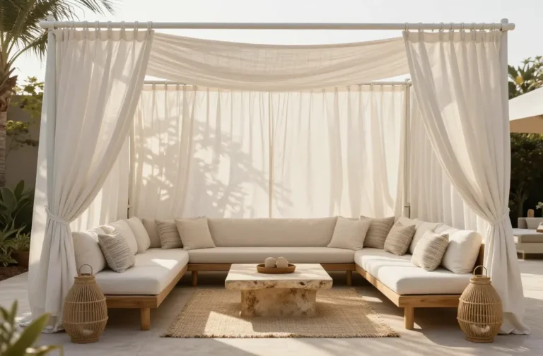 12 Backyard Outdoor Curtain Ideas That Feel Like a Resort