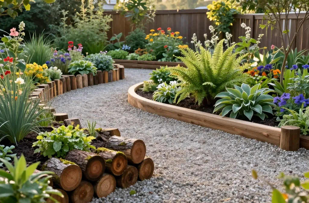 13 Wooden Log Garden Border Ideas for Rustic Charm That Wow