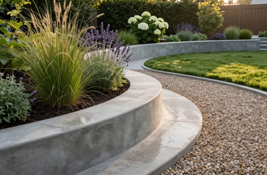 Genius 13 Concrete Garden Border Ideas That Are Sleek and Durable