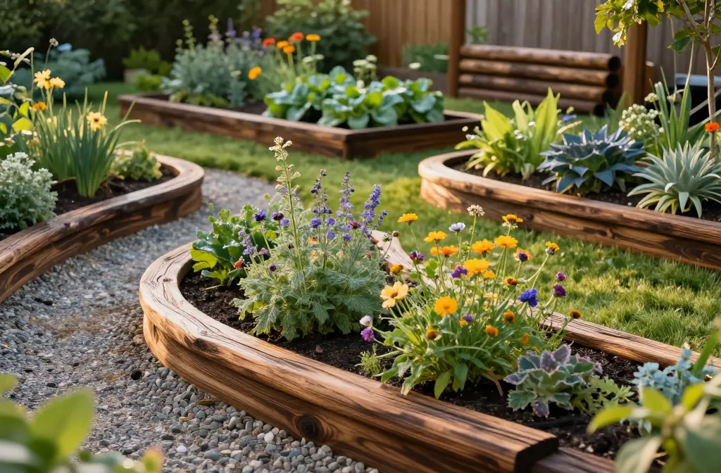Stunning 12 Wooden Garden Border Ideas for a Natural Backyard Look