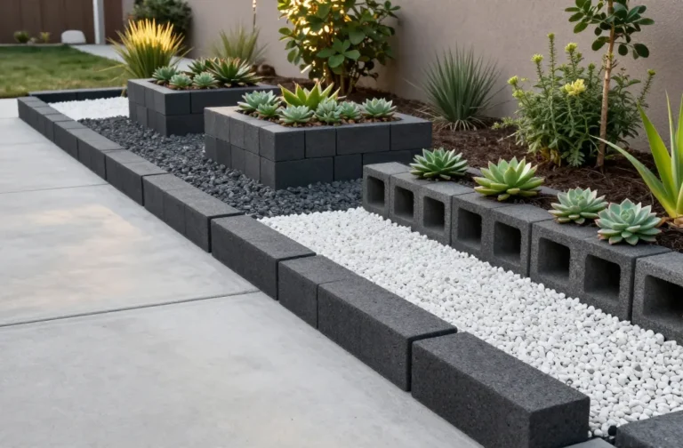 Stunning 14 Cinder Block Garden Border Ideas with a Modern Twist