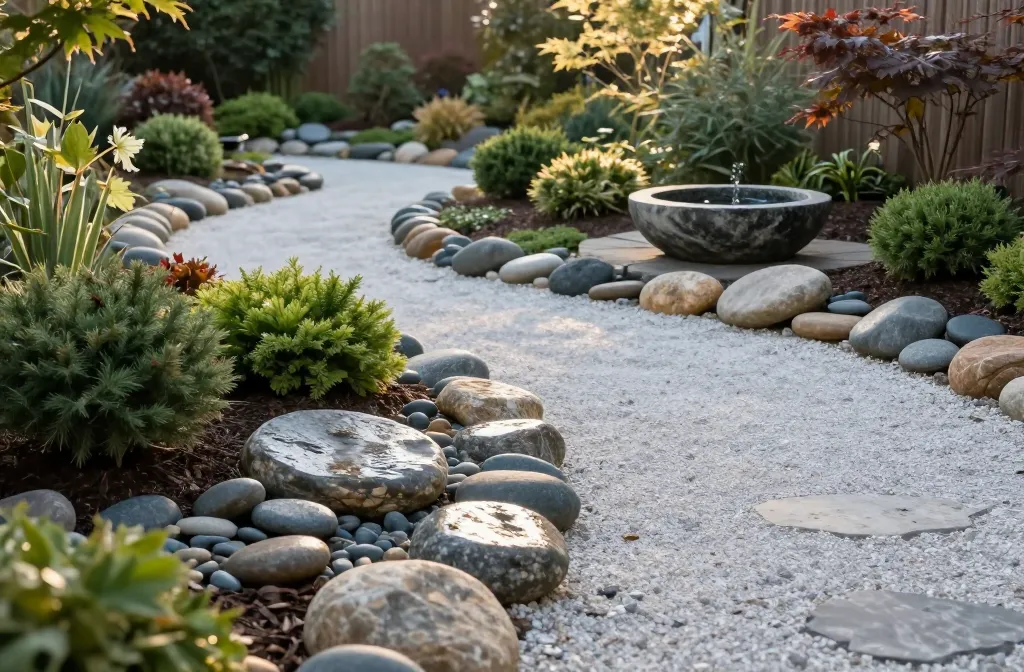 Stunning 12 River Rock Garden Border Ideas for a Natural Finish