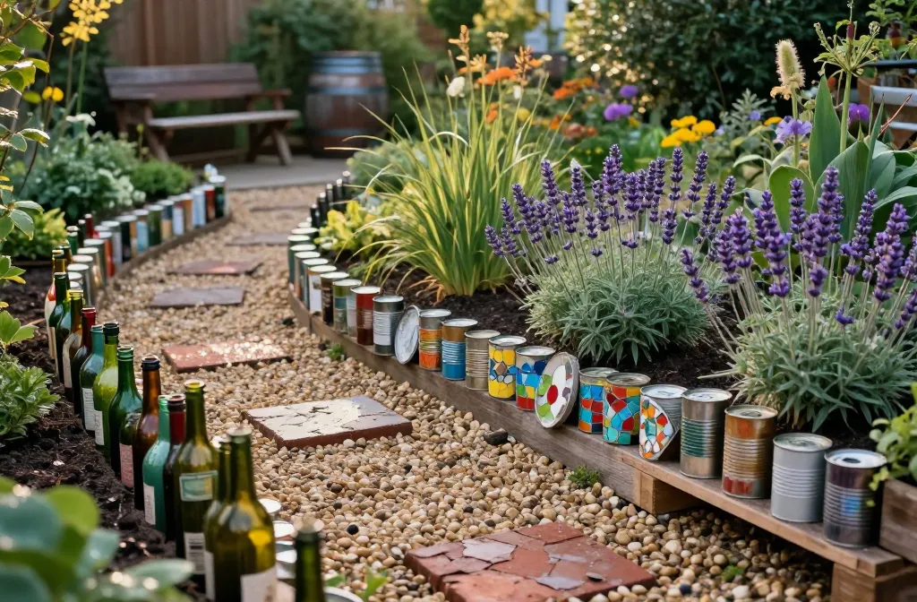 Stunning 13 Diy Garden Borders Using Recycled Materials