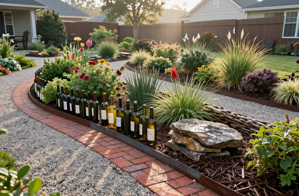 Transform Your Yard with 11 Creative Garden Borders Using Everyday Materials