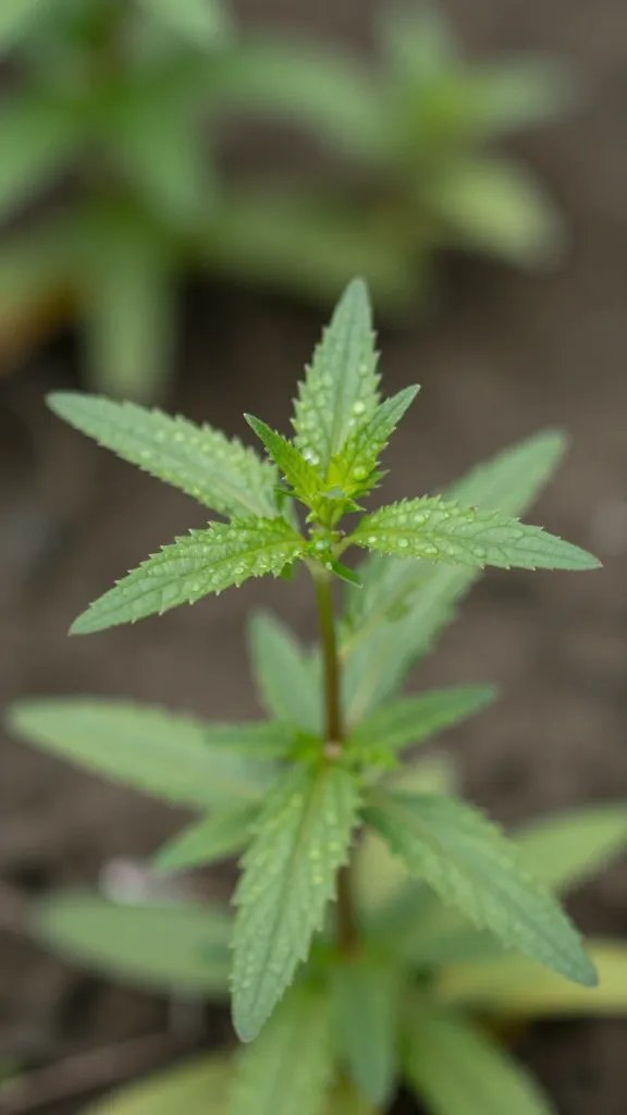 closeup popsicle stick plant label with handwritten seed name