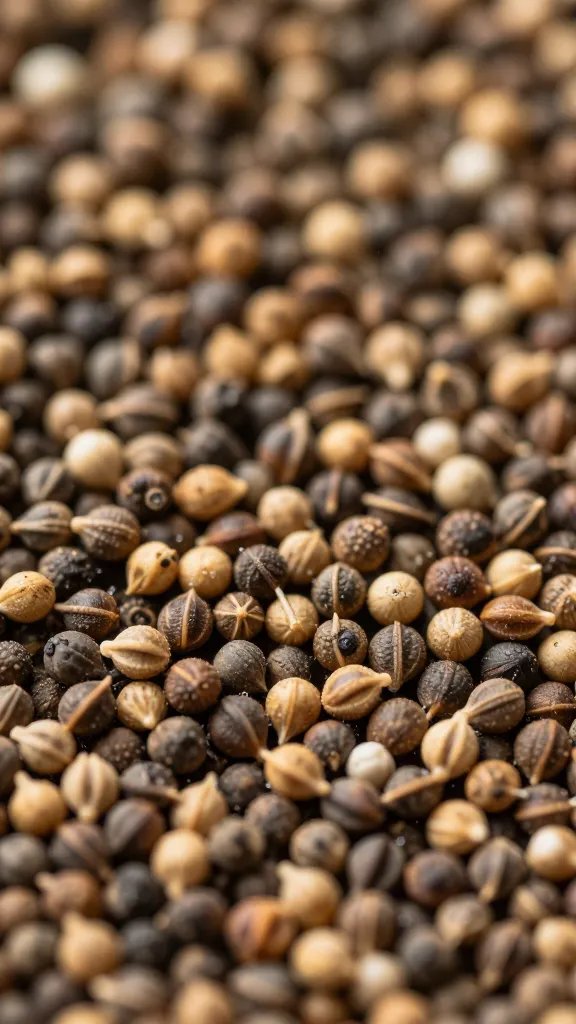 macro of basil seed on moist seed-starting mix