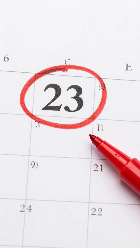 frost-date circled on wall calendar, single red marker nearby