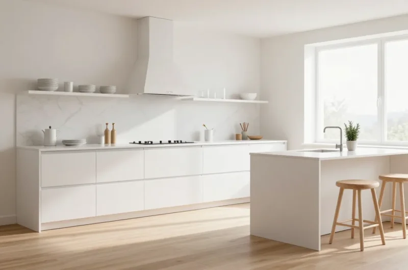 Genius 12 Modern White Kitchen Ideas That Reduce Visual Clutter